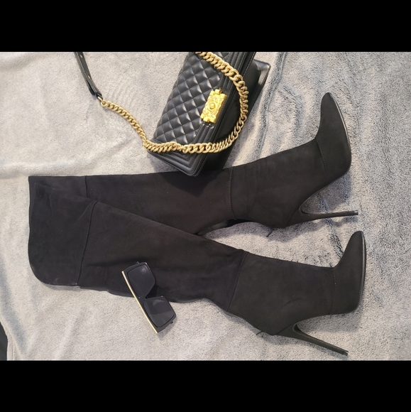 Black Fashion Nova Boots - Picture 1 of 4